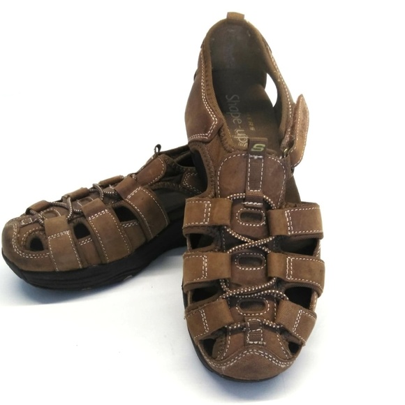 skechers womens leather sandals